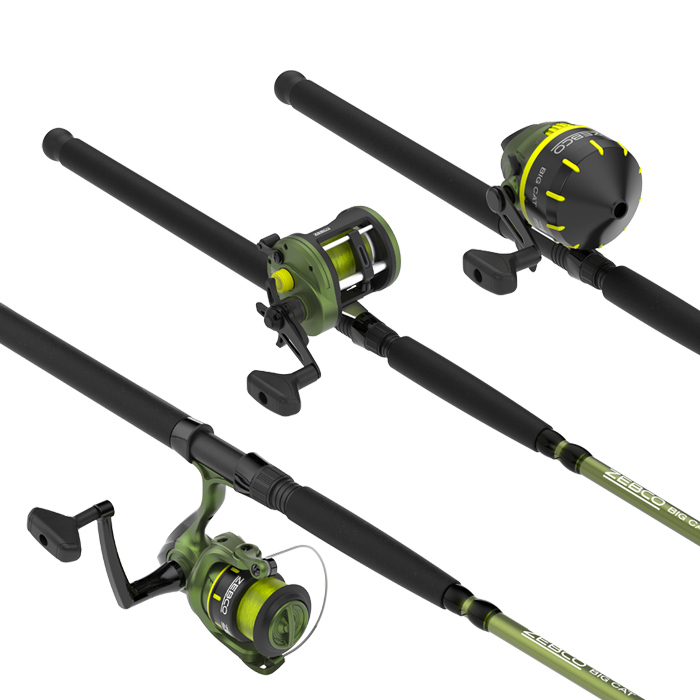 Zebco Big Cat Spincast Reel and Fishing Rod Combo, All-Metal Gears