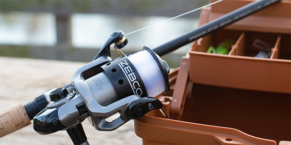 Zebco fishing reel with line