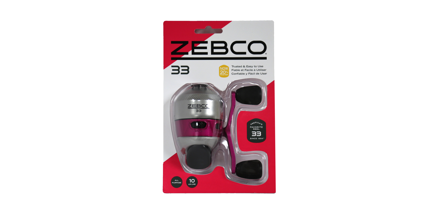 New Pink Lady Zebco 33 Model 33 Spincast Reel Bite Alert spooled 10 Lb test  Line