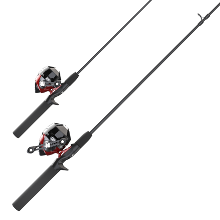 Zebco Quantum Revolve Spinning Fishing Rod and Reel Combo, Anti-Reverse,  Medium, 6.6-ft, 3-pc