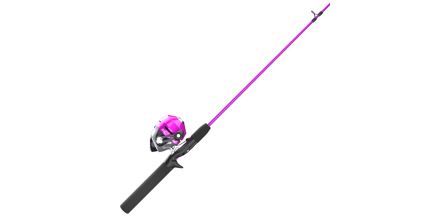 Zebco 33 Spincast Reel and Fishing Rod Combo, 6-Foot 2-Piece Durable  Fiberglass Fishing Pole, QuickSet Anti-Reverse Fishing Reel with Bite  Alert, Pink