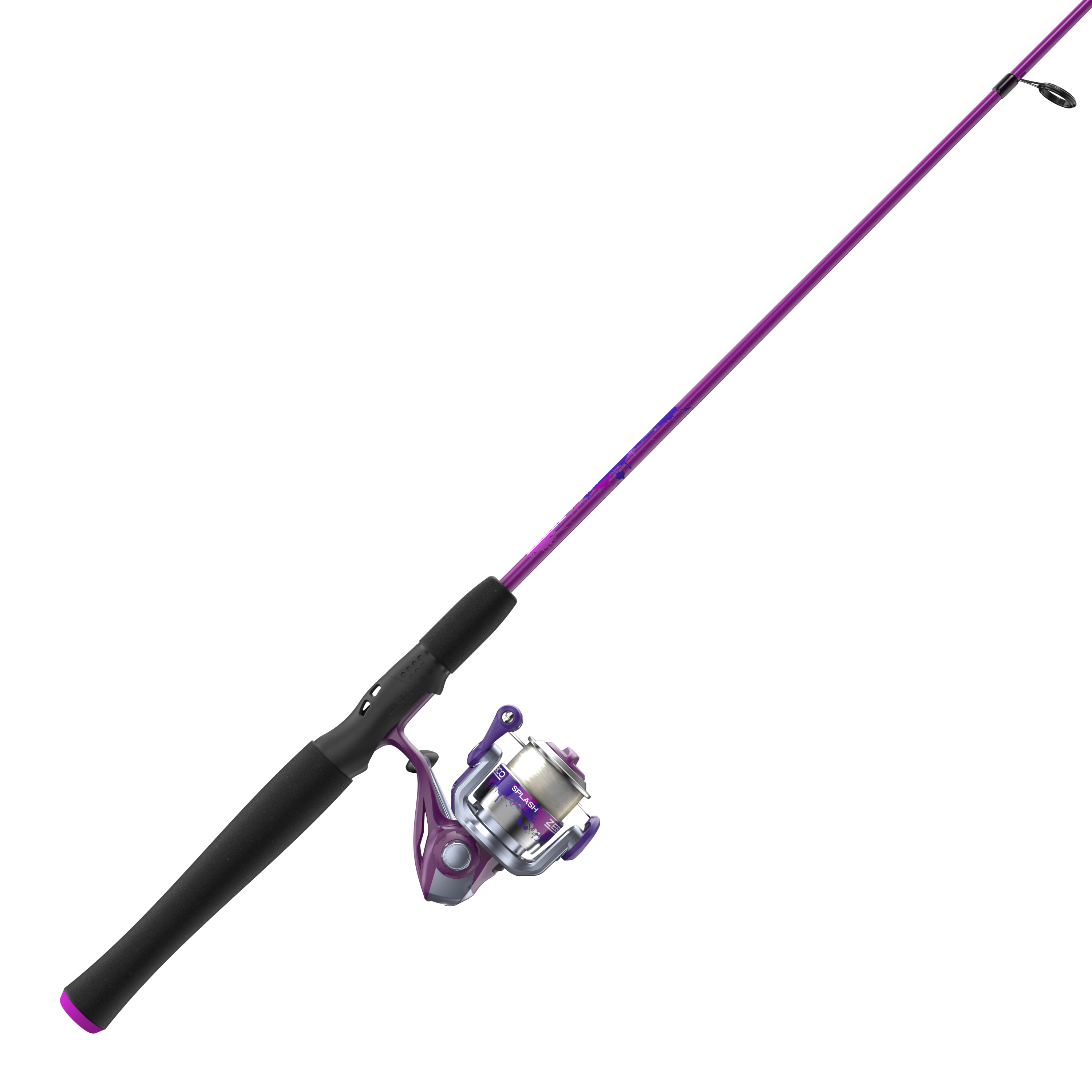 Zebco Slingshot Spinning Reel and Fishing Rod Combo, 2-Piece Medium-Light  Durable Fiberglass Rod, Comfortable EVA Handle, Pre-Spooled with 8-Pound