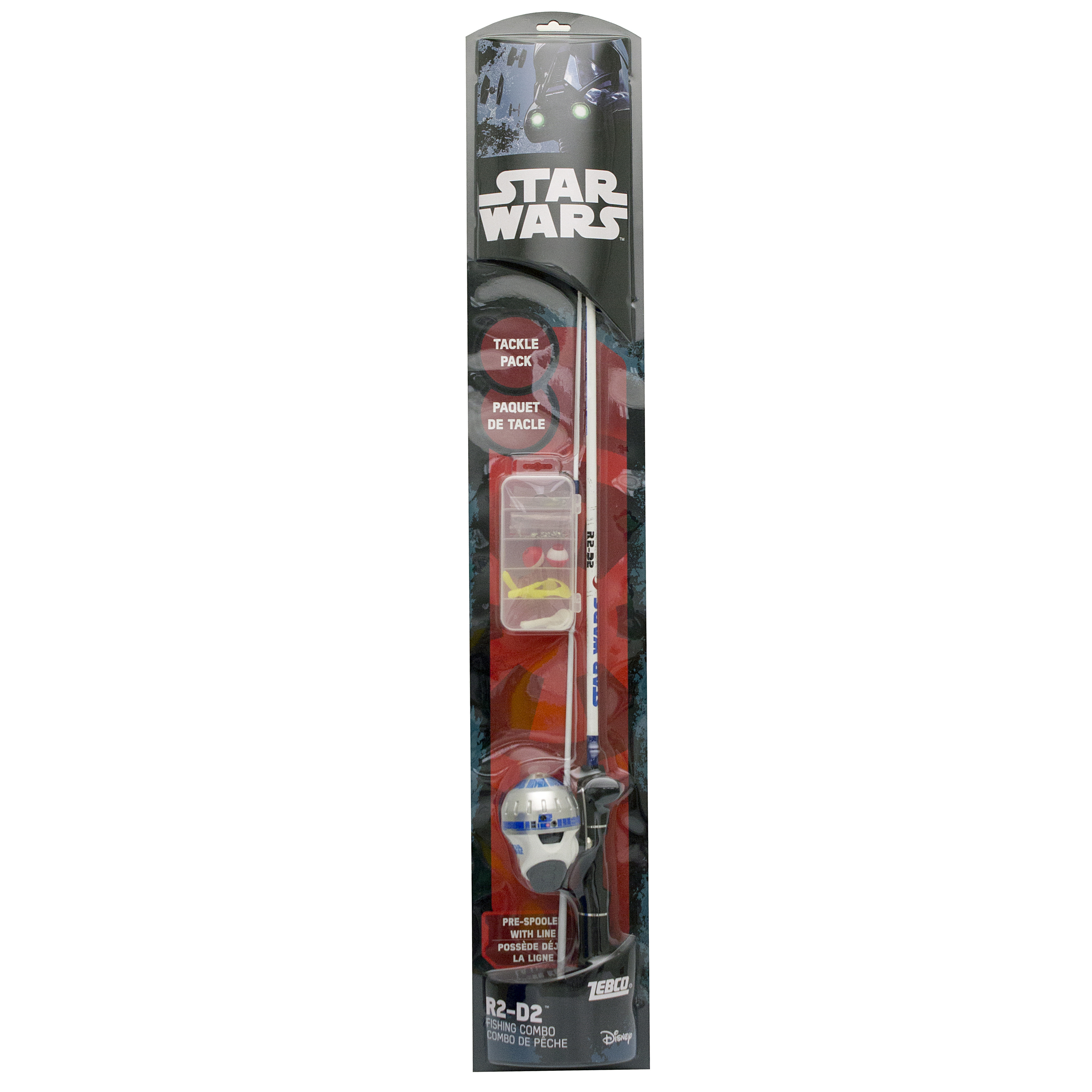 Zebco Star Wars R2-D2 Spincast Combo with Tackle Pack Disney  FREE SHIPPING!!! 